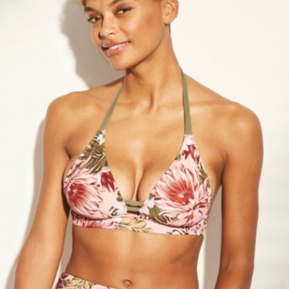 Kona Sol floral bikini top